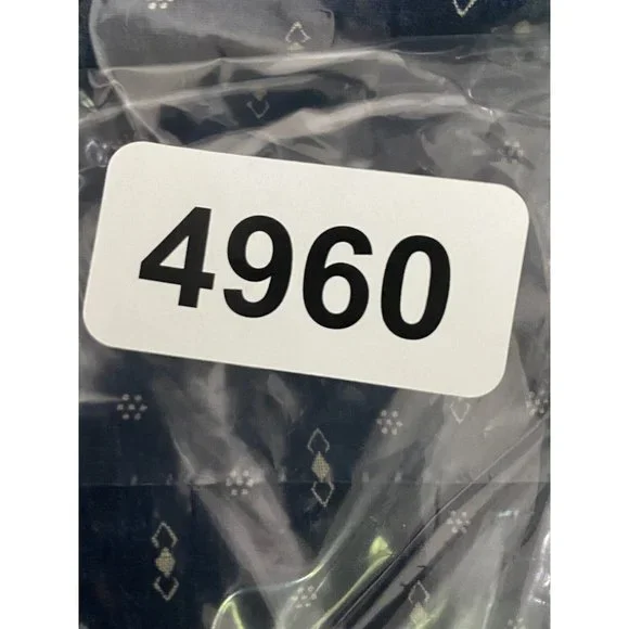 Lauren Ralph Lauren Women’s King Sleeve Ruffle Blouse 100% Cotton Navy Sz Small - Picture 9 of 9